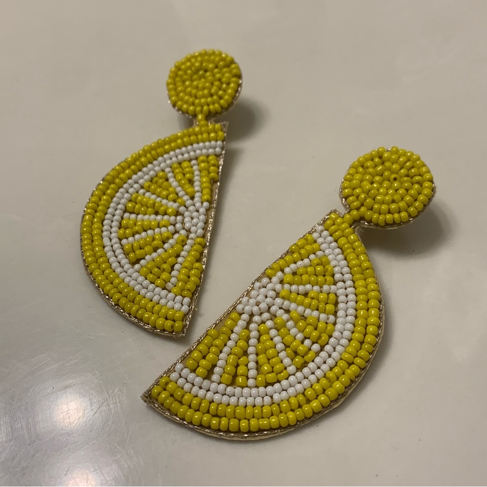 Lemon Statement Earrings - image 1